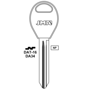 JMA Nissan DA34 / X237 Metal Key DAT16