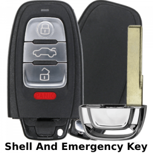 2008-2012 Audi 4 Button Smart Key Shell For IYZFBSB802 (K4L)
