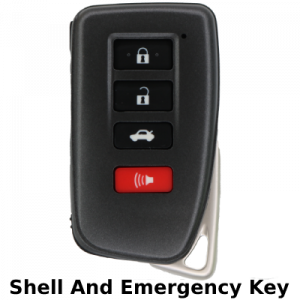 Lexus 4 Button Proximity Remote Smart Key Shell Fcc HYQ14FBA G Board 0020 Pn 89904-06170 (K4L)