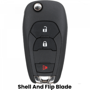 Chevrolet 3 Button Remote Flip Key Shell For Fcc LXP-T003 Pn 13522783 (K4L)