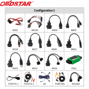 OBDSTAR MOTO IMMO Kits Motorcycle Adapter Set For KeyMaster and X300 Devices Configuration 1