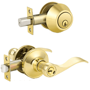Maxtech Combo Lockset Lever And Deadbolt Brass Finish (SC1)