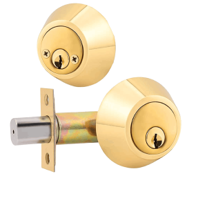 Maxtech Grade 3 Double Cylinder Deadbolt, 2-38″ or 2-34″ Adjustable Backset Conventional Cylinder Brass Finish (SC1)