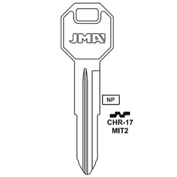 JMA Mitsubishi MIT2 / X213 Mechanical Key CHR-17