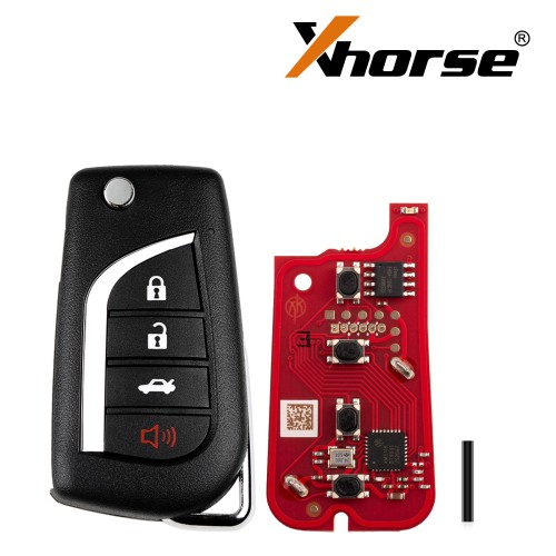 Xhorse Universal Wired Flip Remote Key 2nd Generation 4 Button Toyota Style XKTO12EN (New Version of XKTO10EN)