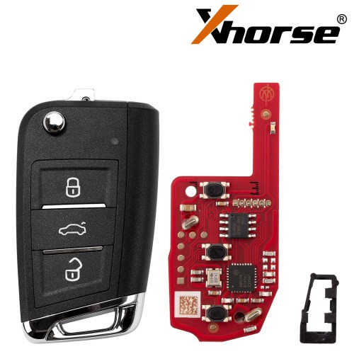 Xhorse Universal Wired Flip Remote Key 2nd Generation MQB Type 3 Button XKDM05EN XKMQB1EN (New Version of XKMQB1EN)