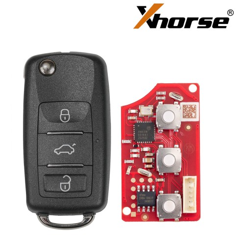 Xhorse Wire Flip Remote Key B5 Style Waterproof 3 Buttons XKB512EN XKB510EN
