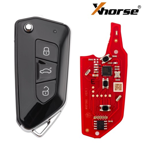 Xhorse XKGA83EN 2nd Generation Wire Remote Key All Black 3 Buttons Key