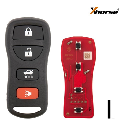Xhorse - 2nd Generation Nissan Style 4 Button Universal Keyless Entry Remote for VVDI Key Tool (Wired)