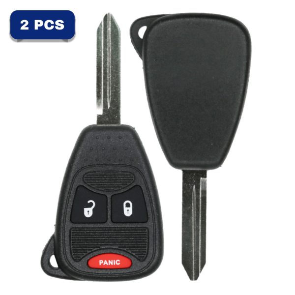 Chrysler Dodge 3-Button Remote Head Key FCC M3N5WY72XX – PN 05183683AA Pack Of 2