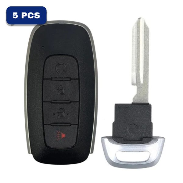 2022-2024 Nissan 4-Button Smart Key Fob FCC KR5TXPZ3 Part number 285E3-6RA5A 285E36RA5A (AFTERMARKET) Pack Of 5