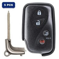 2005-2009 Lexus 4-Button Smart Key Fob FCC HYQ14AAB Part number 89904-30270 0140 Board (AFTERMARKET) Pack Of 5