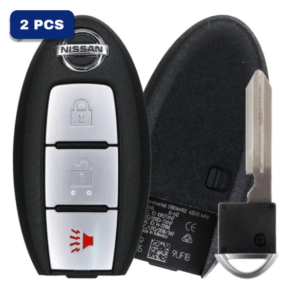2018-2021 Nissan 3-Button Smart Key Fob FCC KR5TXN1 Part number 285E3-6TA1A 285E36TA1A (OEM) Pack Of 2
