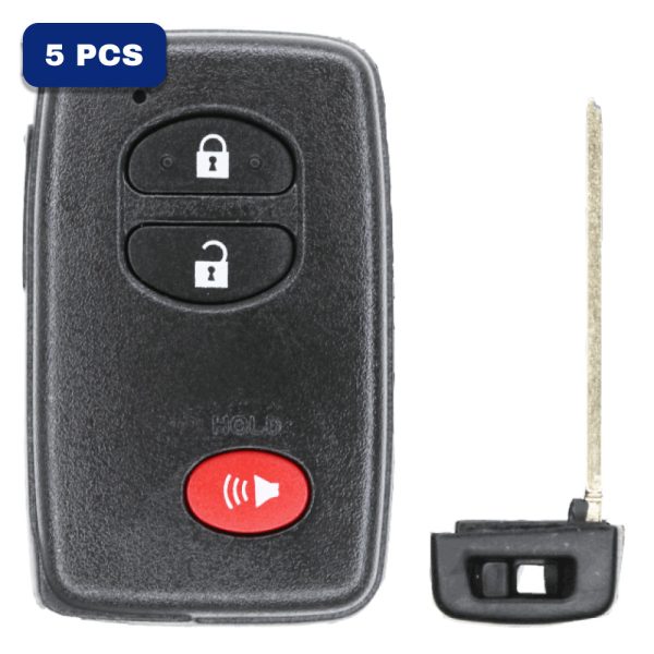2009-2019 Toyota Scion 3-Button Smart Key Fob FCC HYQ14ACX GNE Board 5290 Part number 89904-47230 (AFTERMARKET) Pack Of 5