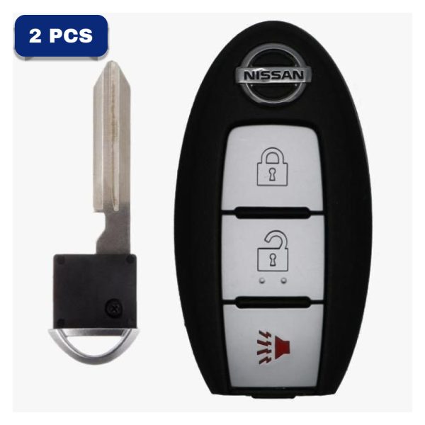 NISSAN MURANO 3 BUTTON PROXIMITY REMOTE SMART KEY FCC KBRTN001 PN 285E3-CB80D Pack Of 2
