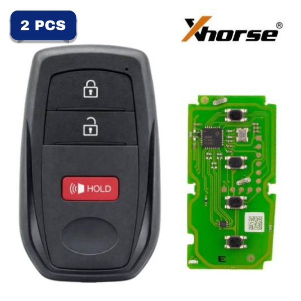 Xhorse Toyota XM38 Smart Key 4D 8A 4A All In One With Key Shell 3 Button Supports Rewrite XSTO01EN Pack Of 2