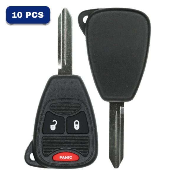 Chrysler Dodge 3-Button Remote Head Key FCC M3N5WY72XX – PN 05183683AA Pack Of 10