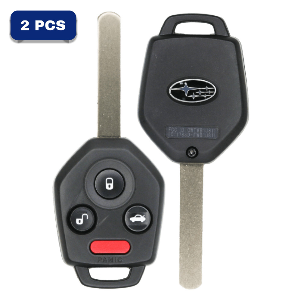 Subaru 4-button Remote Head Key – FCC CWTWB1U811 – Chip Texas 4D60 / Subaru G family – PN 57497-AJ10A Pack Of 2 Subaru 4-button Remote Head Key – FCC CWTWB1U811 – Chip Texas 4D60 / Subaru G family – PN 57497-AJ10A Pack Of 2