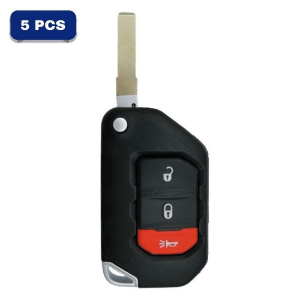 Jeep Wrangler 3 Button Flip Key Fcc OHT1130261 Pn 68416784 AA 68416784 AB Pack Of 5