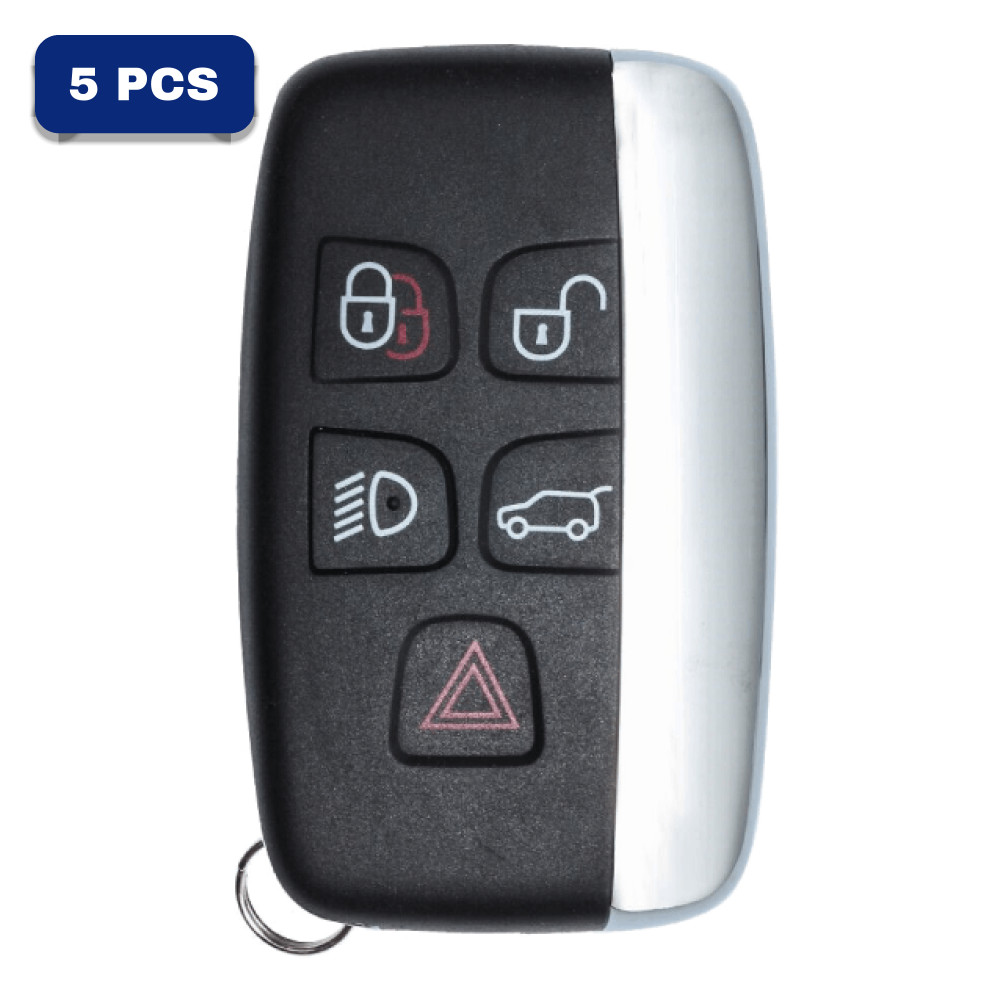 2011-2020 Jaguar Land Rover 5-Button Smart Key Fob FCC KOBJTF10A Part number 5E0U50707 (AFTERMARKET) Pack Of 5 2011-2020 Jaguar Land Rover 5-Button Smart Key Fob FCC KOBJTF10A Part number 5E0U50707 (AFTERMARKET) Pack Of 5