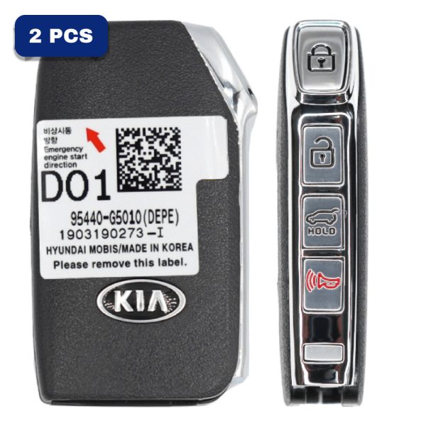 2019-2022 Kia 4-Button Smart Key Fob FCC TQ8-FOB-4F24 Part number 95440-G5010 (OEM) Pack Of 2