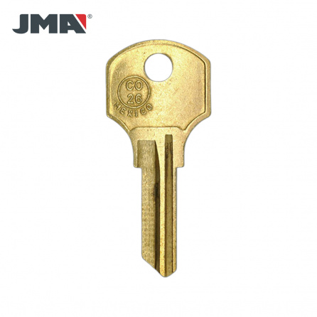 JMA CCL-12E CO26 1000V 6-Wafer Cabinet Key Blank – Brass