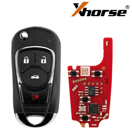 Xhorse Wire Flip Remote Key 2nd Generation Buick Style 4 Button XKBU22EN (New Version of XKBU02EN)