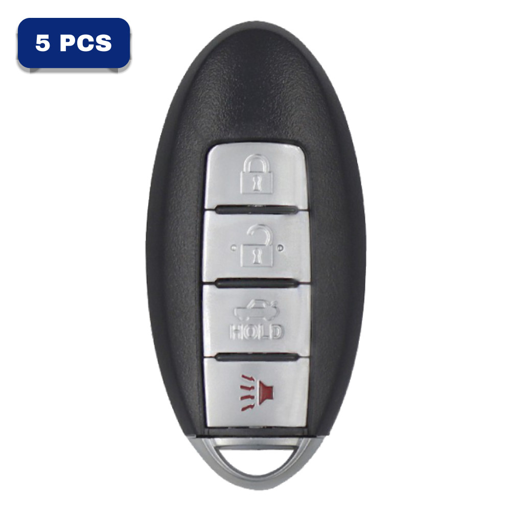 2014-2016 Nissan 4-Button Smart Key Fob FCC KR5S180144106 Part number 285E3-4CB6A (AFTERMARKET) Pack Of 5 2014-2016 Nissan 4-Button Smart Key Fob FCC KR5S180144106 Part number 285E3-4CB6A (AFTERMARKET) Pack Of 5