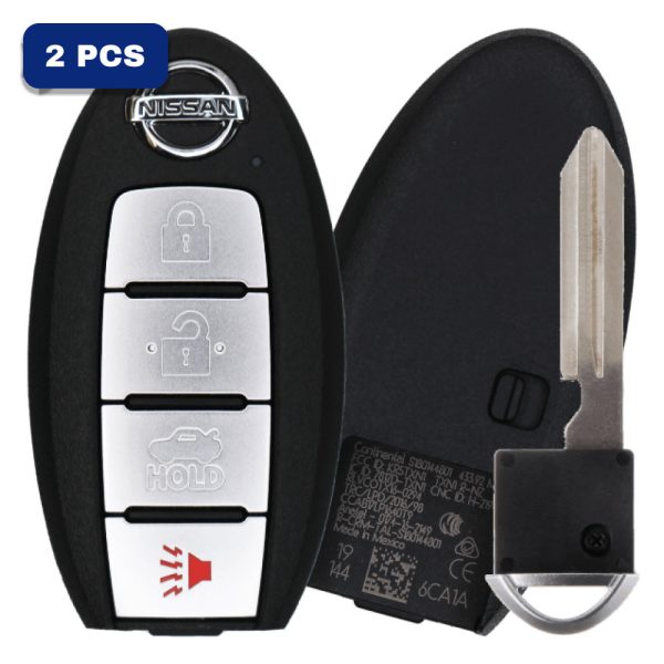 Nissan 4 Button Proximity Smart Key Fcc KR5S180144014 Pn 285E3-9HS4A (OEM) Pack Of 2