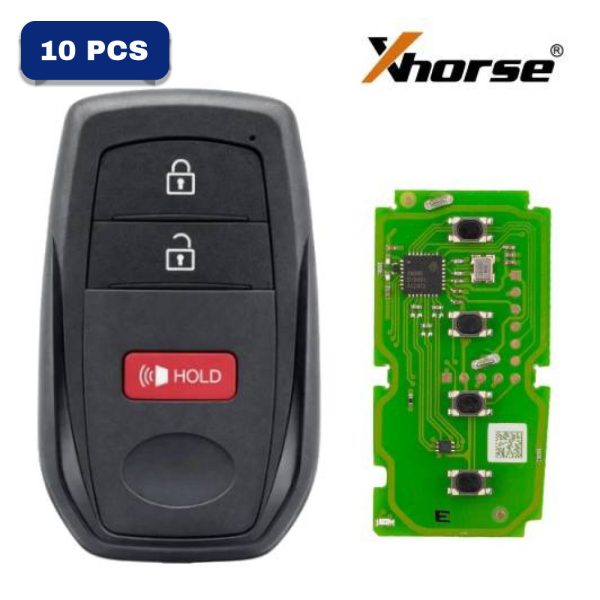 Xhorse Toyota XM38 Smart Key 4D 8A 4A All In One With Key Shell 3 Button Supports Rewrite XSTO01EN Pack Of 10