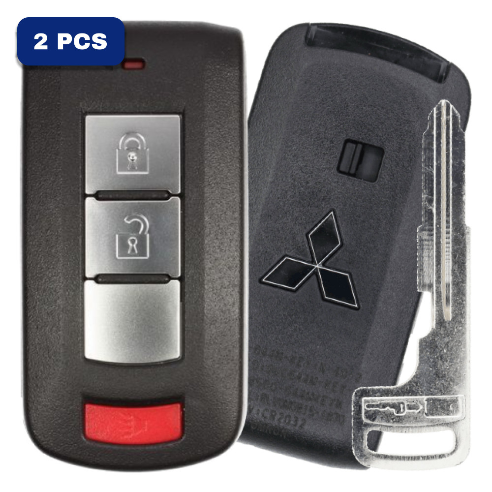 2018-2020 Mitsubishi 4-Button Smart Key Fob FCC OUC644M-KEY-N Part number 8637B665 (OEM) Pack Of 2 2018-2020 Mitsubishi 4-Button Smart Key Fob FCC OUC644M-KEY-N Part number 8637B665 (OEM) Pack Of 2