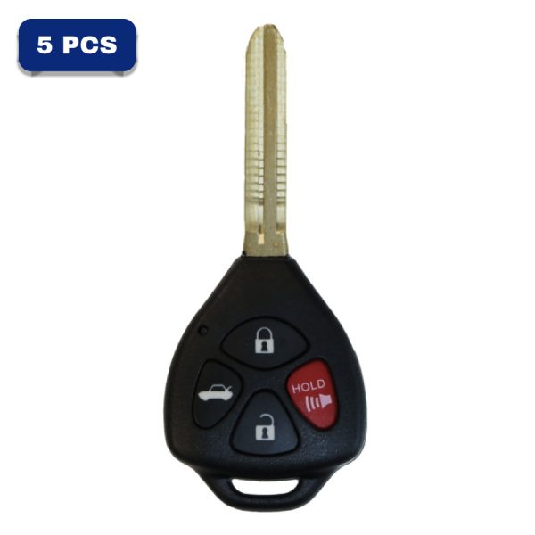 4 Button Remote Head Key For Toyota HYQ12BBY H Chip – FCC HYQ12BBY – Chip H Chip / 8A – PN 89070-52G50 Pack Of 5