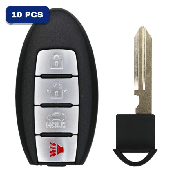 2013-2016 Nissan Infiniti 4-Button Smart Key Fob FCC KR5S180144014 Part number 285E3-3TP0A (AFTERMARKET) Pack Of 10