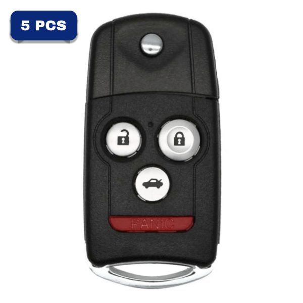 Acura Honda Remote Flip Key 4 Button Fcc MLBHLIK-1T Pack Of 5